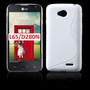 CUSTODIA GEL TPU SILICONE DOUBLE per LG L65 D280, L70 D320  COLORE BIANCO