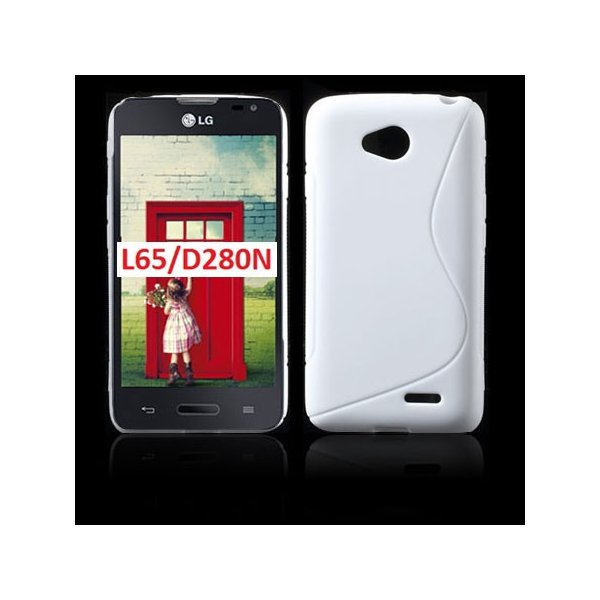 CUSTODIA GEL TPU SILICONE DOUBLE per LG L65 D280, L70 D320  COLORE BIANCO