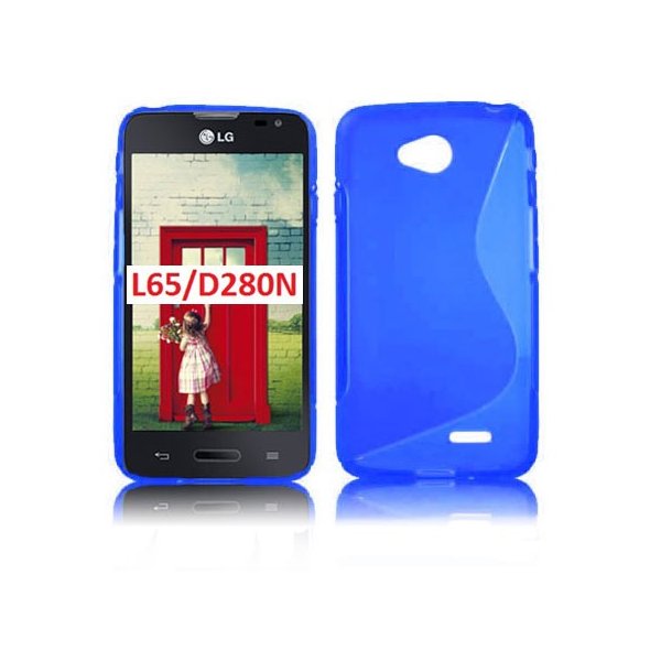 CUSTODIA GEL TPU SILICONE DOUBLE per LG L65 D280, L70 D320 COLORE BLU