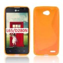 CUSTODIA GEL TPU SILICONE DOUBLE per LG L65 D280, L70 D320 COLORE ARANCIONE