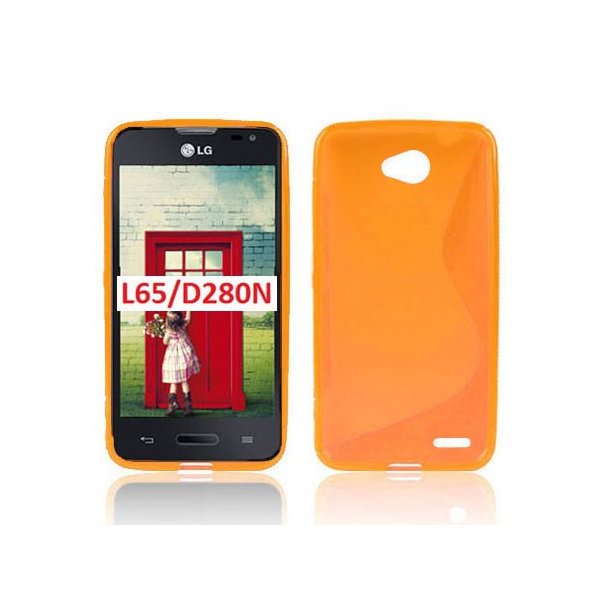 CUSTODIA GEL TPU SILICONE DOUBLE per LG L65 D280, L70 D320 COLORE ARANCIONE