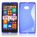 CUSTODIA GEL TPU SILICONE DOUBLE per NOKIA LUMIA ICON 929, LUMIA 930 COLORE BLU