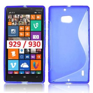 CUSTODIA GEL TPU SILICONE DOUBLE per NOKIA LUMIA ICON 929, LUMIA 930 COLORE BLU