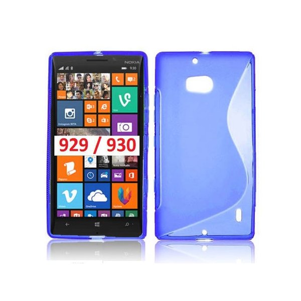 CUSTODIA GEL TPU SILICONE DOUBLE per NOKIA LUMIA ICON 929, LUMIA 930 COLORE BLU