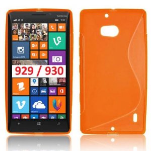 CUSTODIA GEL TPU SILICONE DOUBLE per NOKIA LUMIA ICON 929, LUMIA 930 COLORE ARANCIONE