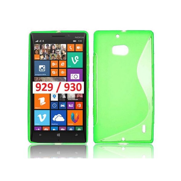 CUSTODIA GEL TPU SILICONE DOUBLE per NOKIA LUMIA ICON 929, LUMIA 930 COLORE VERDE