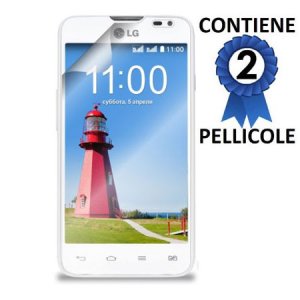 PELLICOLA PROTEGGI DISPLAY per LG L65 DUAL, D285 CONFEZIONE 2 PEZZI