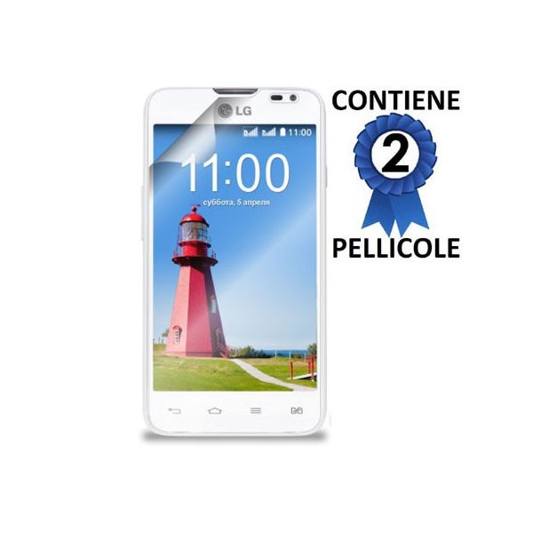 PELLICOLA PROTEGGI DISPLAY per LG L65 DUAL, D285 CONFEZIONE 2 PEZZI