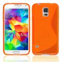 CUSTODIA GEL TPU SILICONE DOUBLE per SAMSUNG G800 GALAXY S5 MINI COLORE ARANCIONE