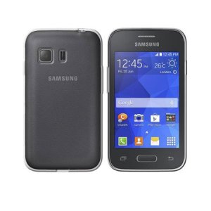 CUSTODIA GEL TPU SILICONE per SAMSUNG G130 GALAXY YOUNG 2 COLORE BIANCO TRASPARENTE