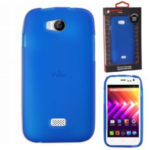 CUSTODIA GEL TPU SILICONE per WIKO IGGY COLORE BLU ALTA QUALITA' MOCCA BLISTER