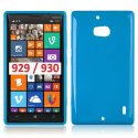 CUSTODIA GEL TPU SILICONE LUCIDO per NOKIA LUMIA ICON 929, LUMIA 930 COLORE BLU