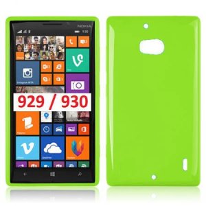 CUSTODIA GEL TPU SILICONE LUCIDO per NOKIA LUMIA ICON 929, LUMIA 930 COLORE VERDE