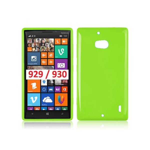 CUSTODIA GEL TPU SILICONE LUCIDO per NOKIA LUMIA ICON 929, LUMIA 930 COLORE VERDE