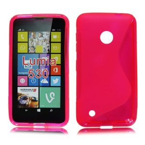 CUSTODIA GEL TPU SILICONE DOUBLE per NOKIA LUMIA 530 COLORE ROSA