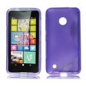 CUSTODIA GEL TPU SILICONE DOUBLE per NOKIA LUMIA 530 COLORE VIOLA