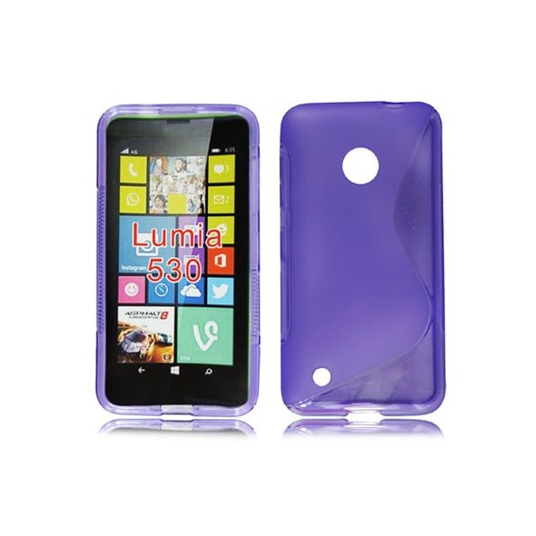 CUSTODIA GEL TPU SILICONE DOUBLE per NOKIA LUMIA 530 COLORE VIOLA