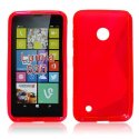 CUSTODIA GEL TPU SILICONE DOUBLE per NOKIA LUMIA 530 COLORE ROSSO