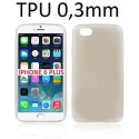 CUSTODIA GEL TPU SILICONE ULTRA SLIM 0,3mm per APPLE IPHONE 6 PLUS, IPHONE 6S PLUS 5.5" POLLICI COLORE NERO TRASPARENTE