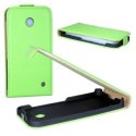 CUSTODIA FLIP VERTICALE SLIM PELLE per NOKIA LUMIA 630 COLORE VERDE