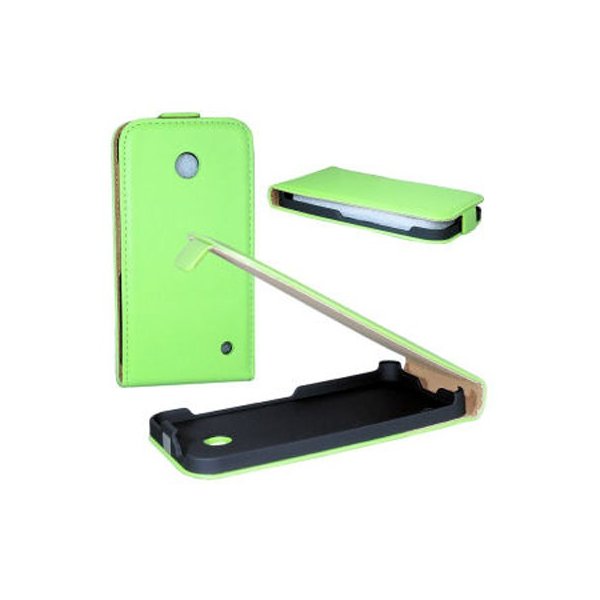 CUSTODIA FLIP VERTICALE SLIM PELLE per NOKIA LUMIA 630 COLORE VERDE