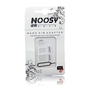 ADATTATORE SIM KIT 4 IN 1 DA NANO SIM a MICRO SIM, da NANO SIM a SIM, da MICRO SIM a SIM CON GRAFFETTA COLORE BIANCO