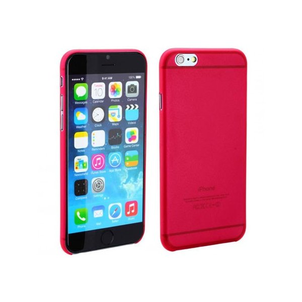 CUSTODIA BACK RIGIDA ULTRA SLIM DA 0,3mm per APPLE IPHONE 6, IPHONE 6S 4.7" POLLICI COLORE ROSSO