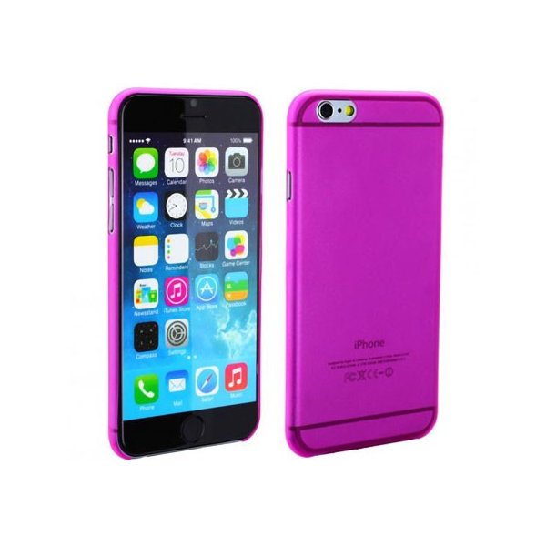 CUSTODIA BACK RIGIDA ULTRA SLIM DA 0,3mm per APPLE IPHONE 6, IPHONE 6S 4.7" POLLICI COLORE FUCSIA