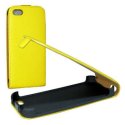 CUSTODIA FLIP VERTICALE SLIM PELLE per APPLE IPHONE 5c COLORE GIALLO