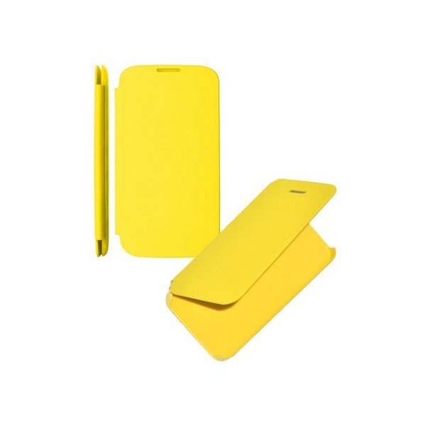 CUSTODIA FLIP ORIZZONTALE ULTRA SLIM per NOKIA LUMIA 630 COLORE GIALLO (NO RIMOZIONE COVER)