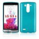 CUSTODIA TPU SILICONE per LG G3s D722, G3s DUAL D728 COLORE BLU EFFETTO METALLICO