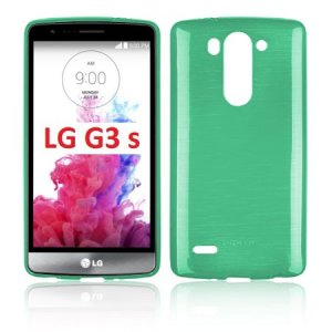 CUSTODIA TPU SILICONE per LG G3s D722, G3s DUAL D728 COLORE VERDE EFFETTO METALLICO