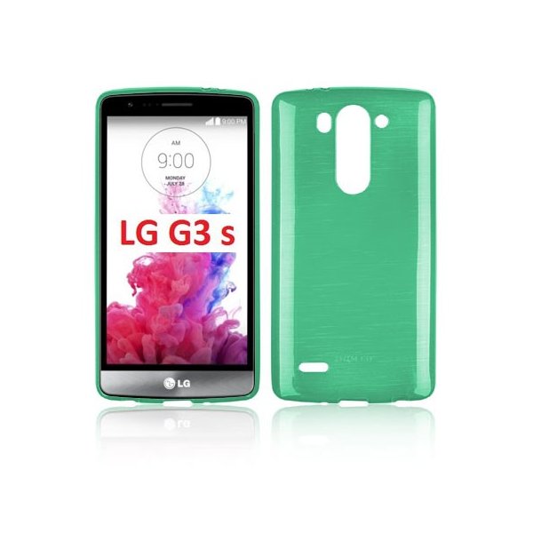 CUSTODIA TPU SILICONE per LG G3s D722, G3s DUAL D728 COLORE VERDE EFFETTO METALLICO