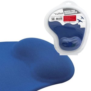 TAPPETINO PER MOUSE CON POGGIAPOLSO IN GEL E FONDO ANTISCIVOLO COLORE BLU MP-02B VULTECH BLISTER