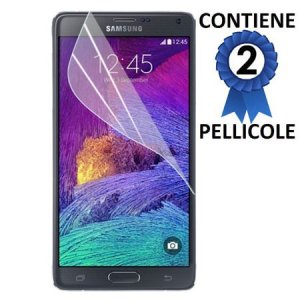 PELLICOLA PROTEGGI DISPLAY per SAMSUNG GALAXY NOTE 4 CONFEZIONE 2 PEZZI