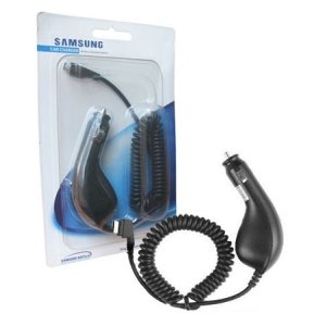 CARICATORE AUTO per SAMSUNG Z510, E500, E790 CAVO A SPIRALE NERO CAD300MBEC SAMSUNG ORIGINALE BLISTER - SEGUE COMPATIBILITA'..