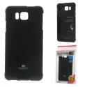 CUSTODIA GEL TPU SILICONE per SAMSUNG G850 GALAXY ALPHA COLORE NERO LUCIDO CON GLITTER ALTA QUALITA' MERCURY BLISTER