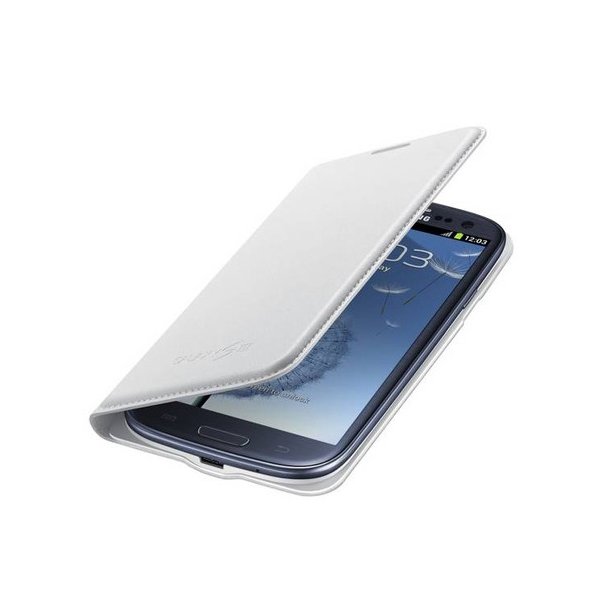 CUSTODIA FLIP WALLET PELLE ORIGINALE SAMSUNG EF-NI930BWEGWW COLORE BIANCO per I9300i S3 NEO, I9300 GALAXY S3