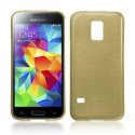 CUSTODIA TPU SILICONE per SAMSUNG G800 GALAXY S5 MINI COLORE ORO EFFETTO METALLICO