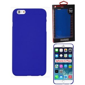 CUSTODIA GEL TPU SILICONE per APPLE IPHONE 6 PLUS, IPHONE 6S PLUS 5.5" POLLICI COLORE BLU ALTA QUALITA' MOCCA BLISTER