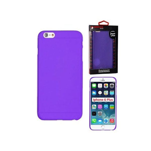 CUSTODIA GEL TPU SILICONE per APPLE IPHONE 6 PLUS, IPHONE 6S PLUS 5.5" POLLICI COLORE VIOLA ALTA QUALITA' MOCCA BLISTER