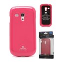 CUSTODIA GEL TPU SILICONE per SAMSUNG I8190 GALAXY S3 MINI FUCSIA LUCIDO CON GLITTER ALTA QUALITA' MERCURY BLISTER