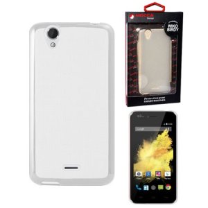 CUSTODIA GEL TPU SILICONE per WIKO BIRDY 4G COLORE BIANCO-TRASPARENTE ALTA QUALITA' MOCCA BLISTER