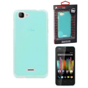 CUSTODIA GEL TPU SILICONE per WIKO KITE 4G COLORE AZZURRO ALTA QUALITA' MOCCA BLISTER