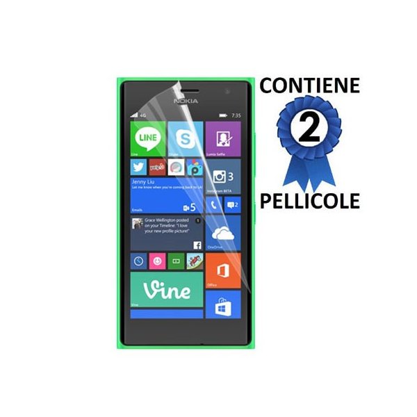 PELLICOLA PROTEGGI DISPLAY per NOKIA LUMIA 830 CONFEZIONE 2 PEZZI