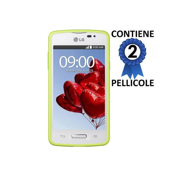 PELLICOLA PROTEGGI DISPLAY per LG L50 D213N CONFEZIONE 2 PEZZI