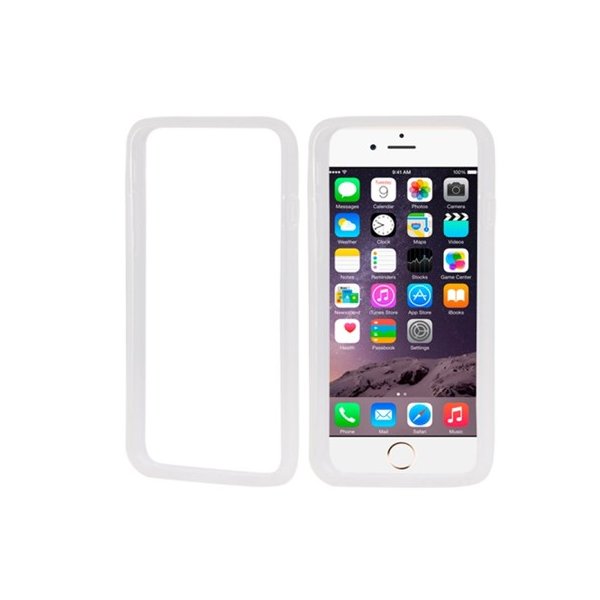 CUSTODIA GEL TPU SILICONE BUMPER per APPLE IPHONE 6, IPHONE 6S 4.7" POLLICI COLORE BIANCO