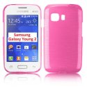 CUSTODIA GEL TPU SILICONE per SAMSUNG G130 GALAXY YOUNG 2 COLORE ROSA EFFETTO METALLICO