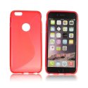 CUSTODIA GEL TPU SILICONE DOUBLE per APPLE IPHONE 6 PLUS, IPHONE 6S PLUS 5.5" POLLICI COLORE ROSSO