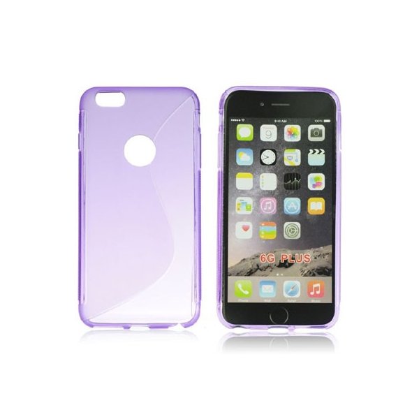 CUSTODIA GEL TPU SILICONE DOUBLE per APPLE IPHONE 6 PLUS, IPHONE 6S PLUS 5.5" POLLICI COLORE VIOLA